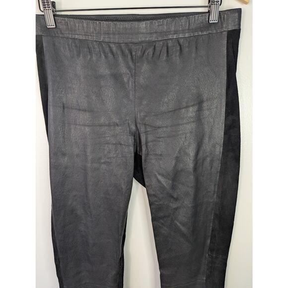 Vince Leather and Suede Black Leggings - Picture 4 of 8